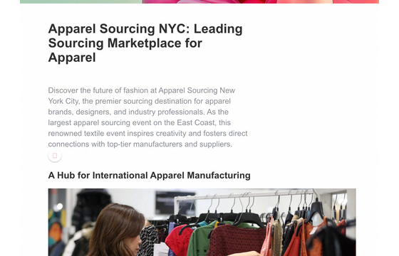 Apparel Sourcing NYC Summer 2026